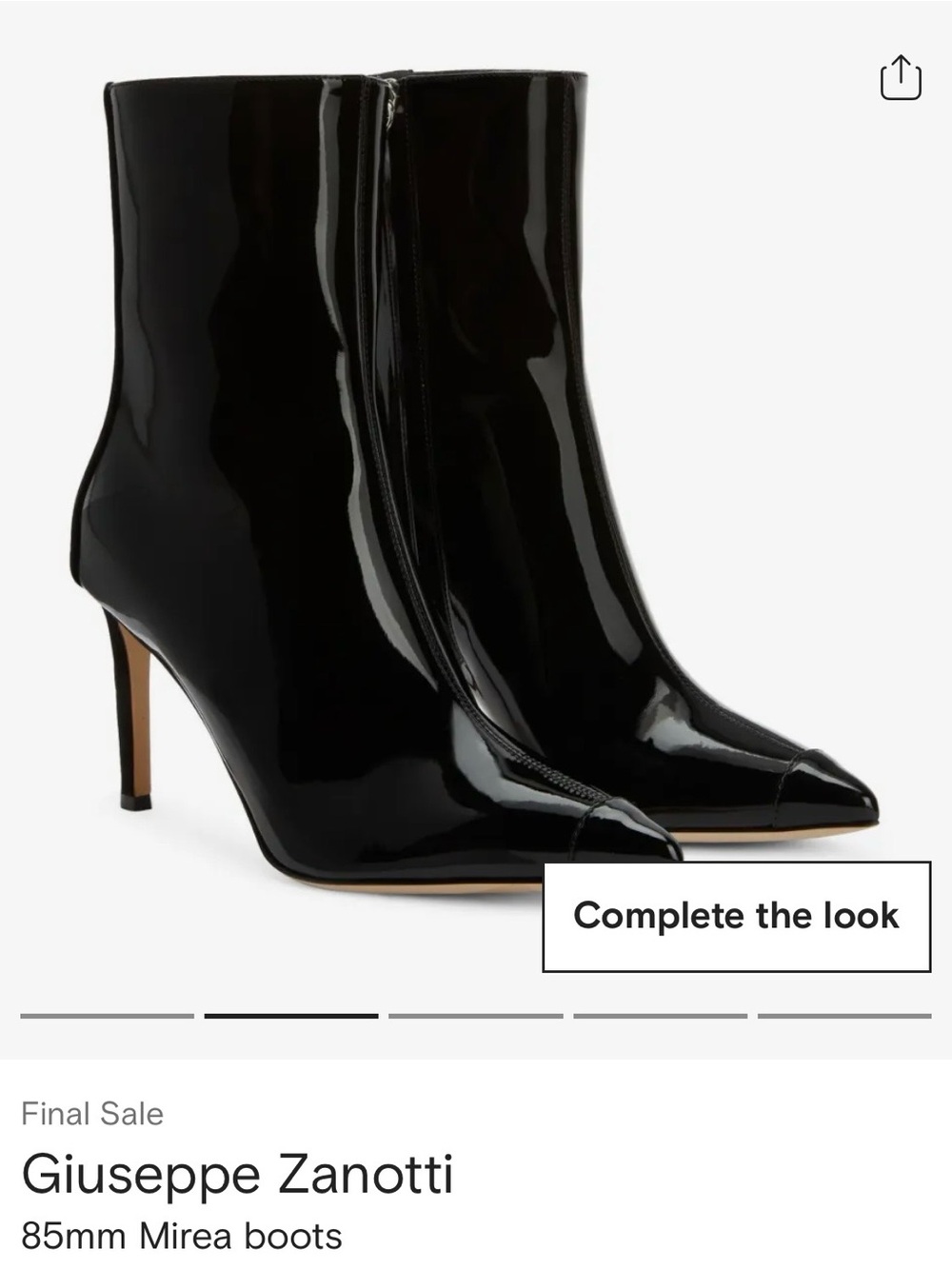 85mm Mirea Giuseppe Zanotti Black Heeled Boots - Picture 5 of 13